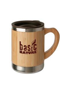 BasicNature Tazza di bambù in acciaio inox da 0,3 l