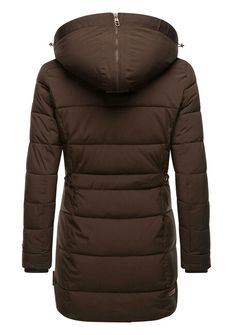 Marikoo LIEBLINGS JACKE Giacca invernale da donna con cappuccio, marrone scuro