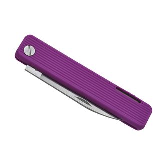 Baladeo ECO353 Papagayo coltello tascabile, lama 7,5 cm, acciaio 420, manico TPE viola