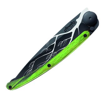 Coltello di chiusura Deejo Black tattoo green beech Tree