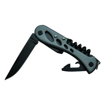 Baladeo ECO165 Coltello multifunzione Barrow Tech, 7 funzioni, nero militare