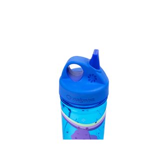 Nalgene Biberon Grip-n-Gulp Sustain 0,35 l con coperchio blu, ippopotamo musicale