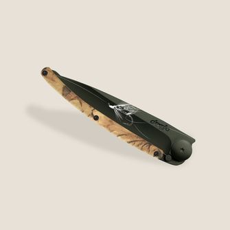 Coltello da chiusura Deejo Tattoo nero marrone mimetico Argento Wilkinson