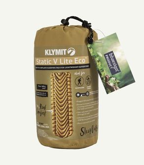 Tappetino Klymit Static V Lite ECO, oro chiaro