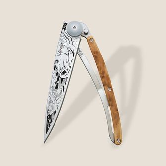 Coltello di chiusura Deejo Tattoo legno Carp