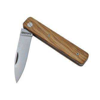 Baladeo ECO331 Coltello Papagayo, lama 7,5 cm, acciaio 420, manico in legno d&#039;ulivo