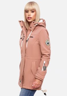 Marikoo Giacca invernale softshell da donna con cappuccio Zimtzicke, terracotta