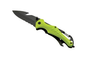 Baladeo ECO201 Coltello di salvataggio di emergenza, giallo riflettente