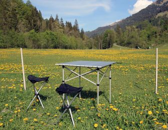 BasicNature Roll Table Tavolo da viaggio 70 x 70 cm