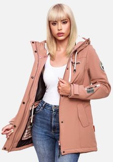 Marikoo Giacca invernale softshell da donna con cappuccio Zimtzicke, terracotta