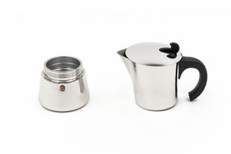 BasicNature Caffettiera espresso in acciaio inox per 9 tazze