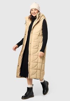 Navahoo BREZELCHEN Gilet lungo da donna, sabbia