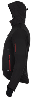 BENNON giacca softshell RUFUS nero/rosso