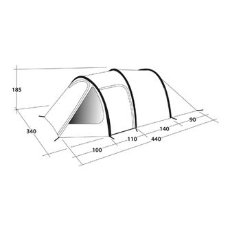 Tenda Outwell Earth per 5 persone blu-verde