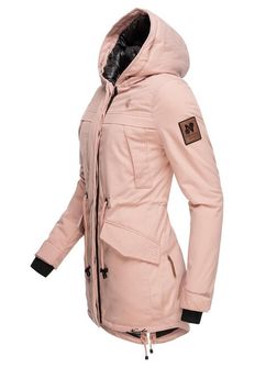 Navahoo LadyLike, giacca invernale da donna con cappuccio e pelliccia, rosa