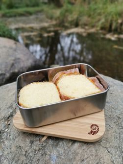Origin Outdoors Bamboo Lunch Box in acciaio inox da 1,2 l