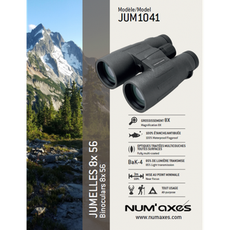 Binocolo NUM&#039;AXES 8X56, modello JUM1041, nero