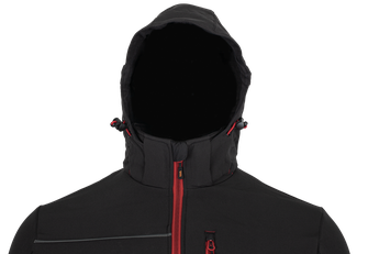 BENNON giacca softshell RUFUS nero/rosso