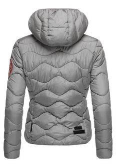 Navahoo KEY COLOR Giacca invernale da donna con cappuccio, grigio