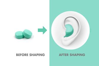HASPRO 6P tappi per orecchie in silicone, bianco