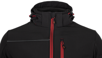 BENNON giacca softshell RUFUS nero/rosso