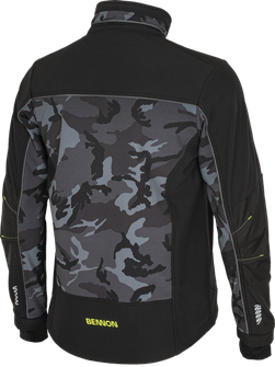 BENNON giacca softshell CAMOS, nero/grigio