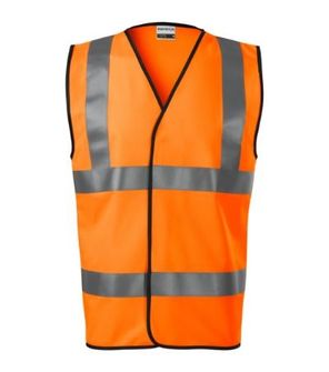 Gilet di sicurezza riflettente Rimeck HV Bright, arancione fluorescente