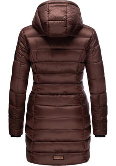 Marikoo ABENDSTERNCHEN Cappotto trapuntato da donna con cappuccio, marrone (cioccolato)