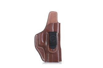 Fondina da cintura Falco multifit IWB/OWB in pelle con fibbia, sub-compact