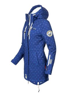 Marikoo ZIMTZICKE P giacca softshell invernale da donna con cappuccio, blu