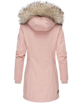 Giacca invernale Navahoo Cristal da donna con cappuccio e pelliccia, rosa