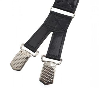 Natur bretelle per pantaloni clip, grigio