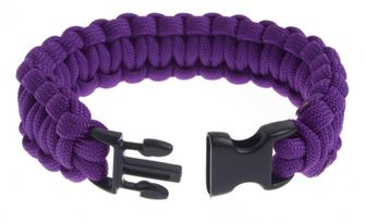 braccialetto paracord, fibbia in plastica, viola