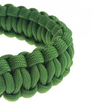 braccialetto paracord, fibbia in plastica, verde