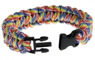 braccialetto paracord, fibbia in plastica, happy day