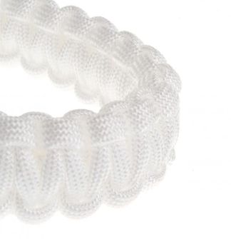 braccialetto paracord, fibbia in plastica, bianco