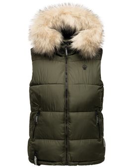 Gilet da donna Marikoo Eisflockchen, oliva