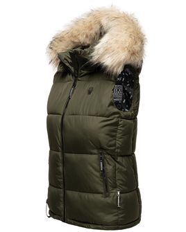 Gilet da donna Marikoo Eisflockchen, oliva