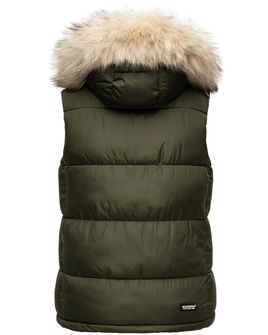 Gilet da donna Marikoo Eisflockchen, oliva