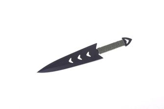 Coltelli da lancio militari, 16cm, 3 pezzi, nero