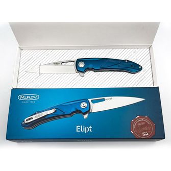 Coltello da Mike Elipt D2 con chiusura di sicurezza e clip, 21,5 cm