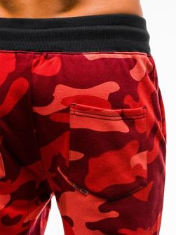 Pantaloni da corsa mimetici Ombre da uomo P820, rosso mimetico