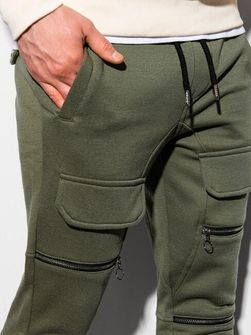 Pantaloni da uomo Ombre P901, kaki oliva