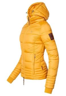 Marikoo SOLE Giacca invernale da donna con cappuccio, giallo