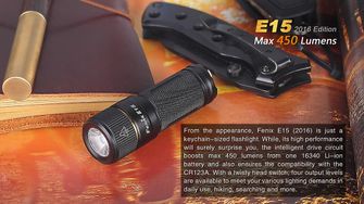 Fenix torcia LED E15 XP-G2, 450 lumen