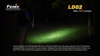 Fenix LED torcia LD02, 100 lumen