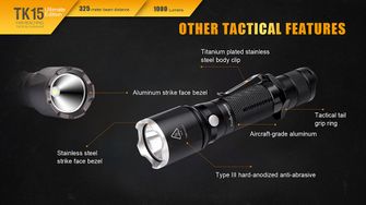 Fenix LED torcia TK15, 1000 lumen