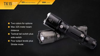 Fenix LED torcia TK15, 1000 lumen