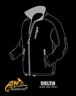 Helikon giacca Delta SoftShell Shark Skin, nera