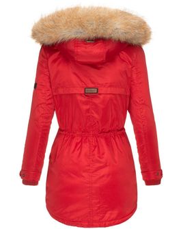 Giacca invernale Marikoo Grinsekatze da donna con cappuccio, rosso